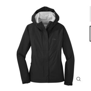 Outdoor Research Women’s Hooded Rain Jacket Waterproof Apollo Black See Pictures